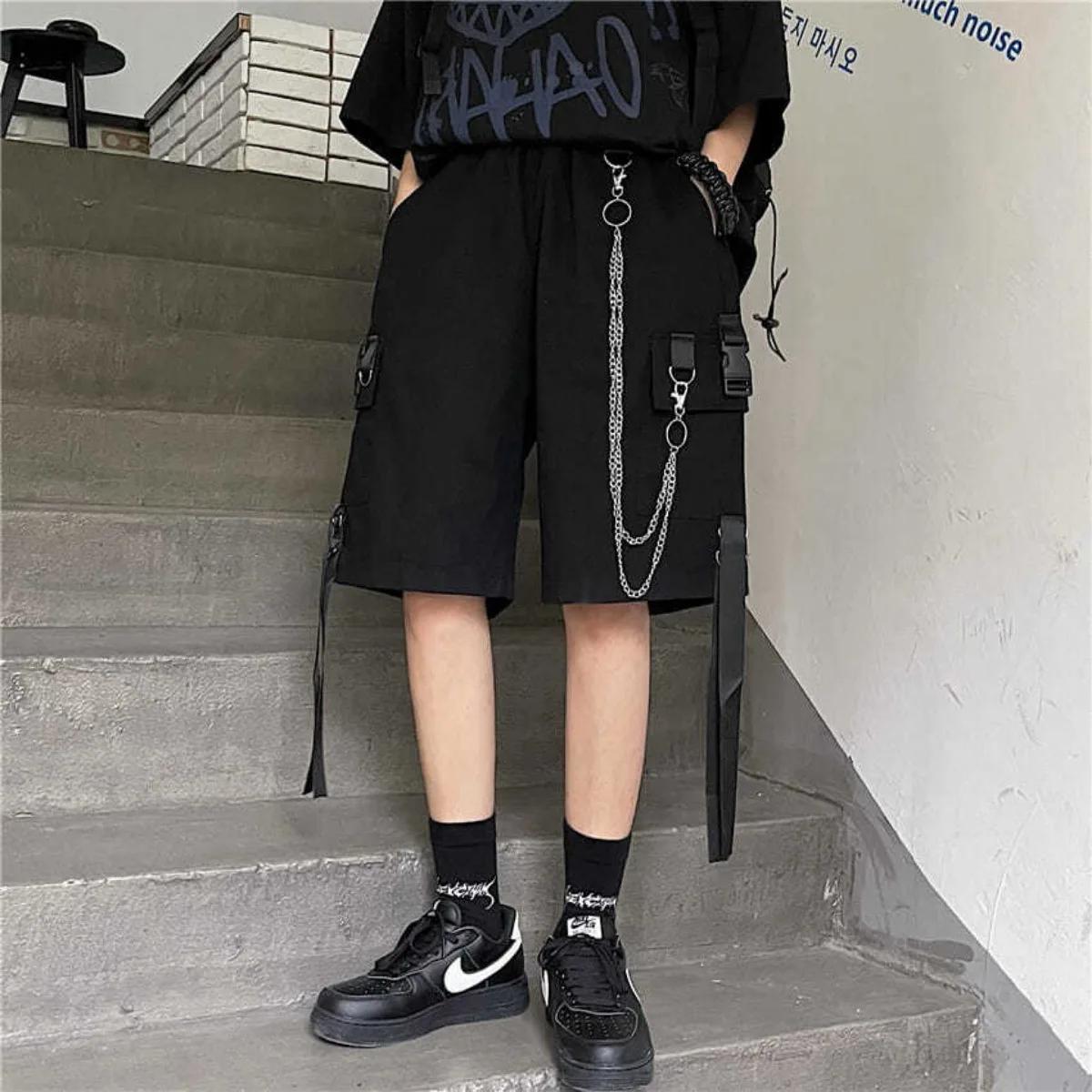 Short à jambes larges pour hommes, court, surdimensionné, Vintage, vêtements d'été, Bermuda de sport