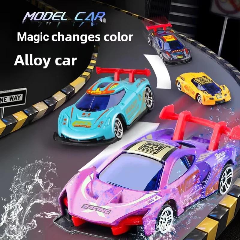 Modèle de voiture de course magique à couleur changeante 1:64, inertie sensible à la température, jo