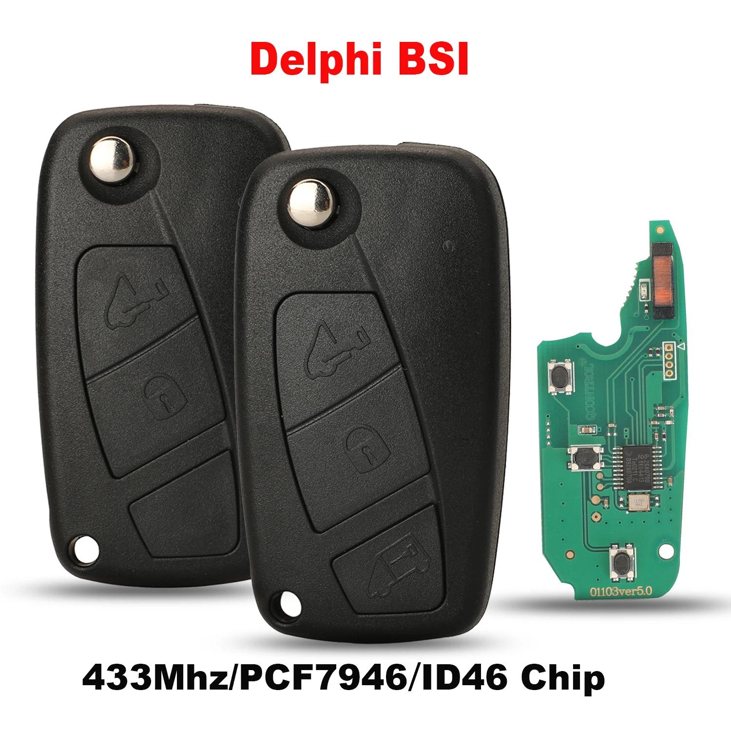 Jingyuqin clé de voiture pour FIAT doblo qubo 500 Punto Evo Grande fiorino pour Peugeot bipper citro