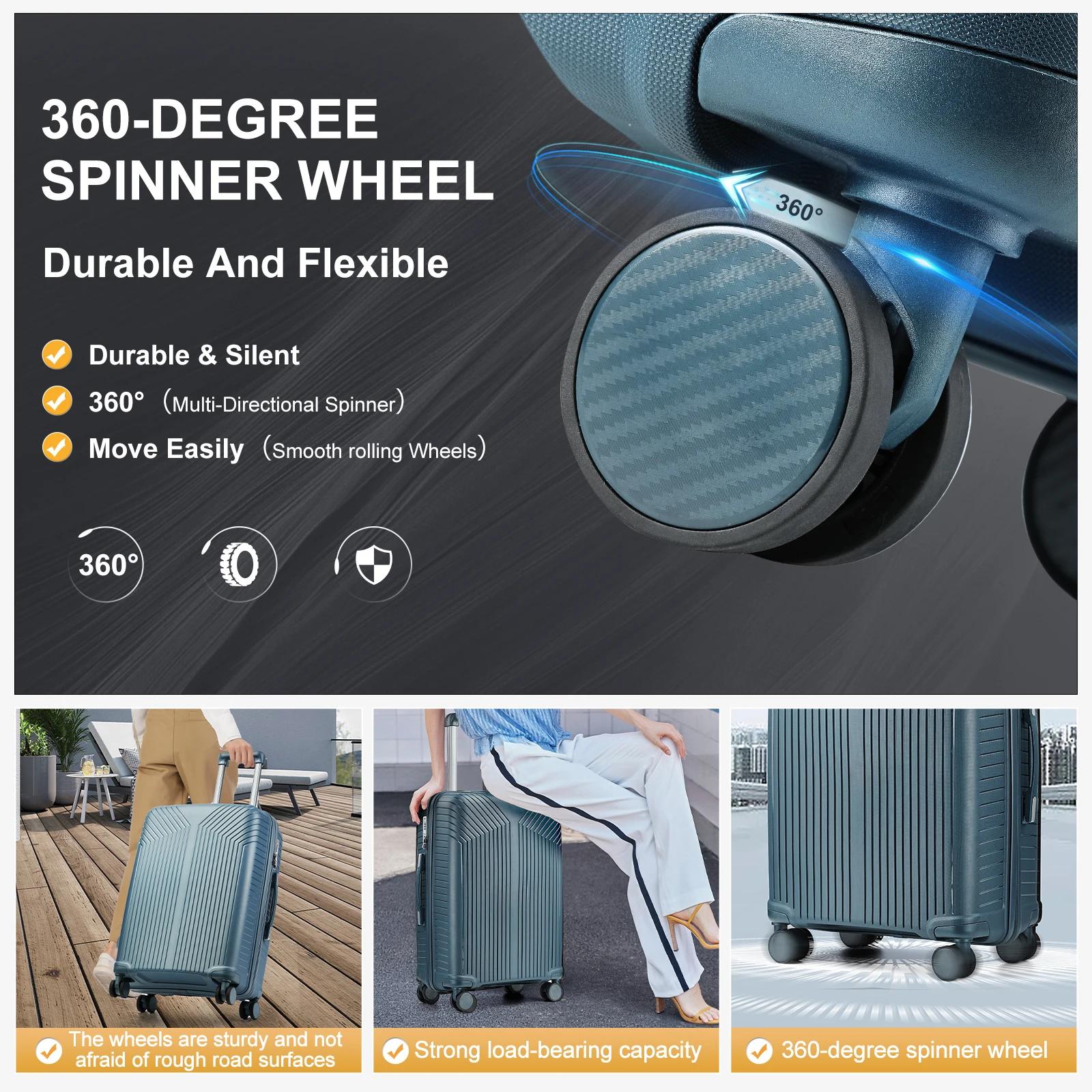 Valise de voyage 2024 nouvelle grande capacité bagages roulants Durable TSA valise cabine à main 20/