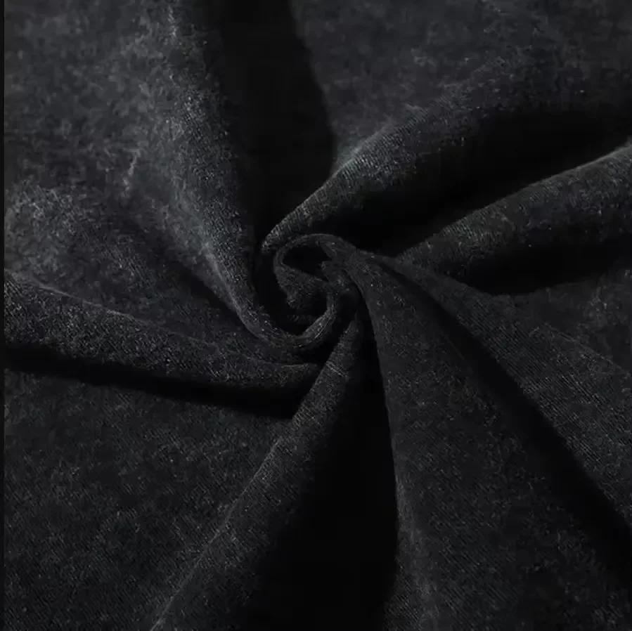 Japonais ombres hérisson lavé à manches courtes col rond Y2k T-Shirt hommes vêtements nouveau dans l
