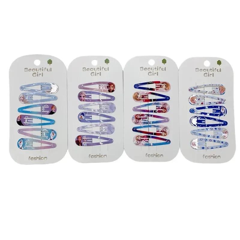 Pince à cheveux Elsa la reine des neiges, 5/10 pièces, accessoires pour cheveux Disney mignons pour 