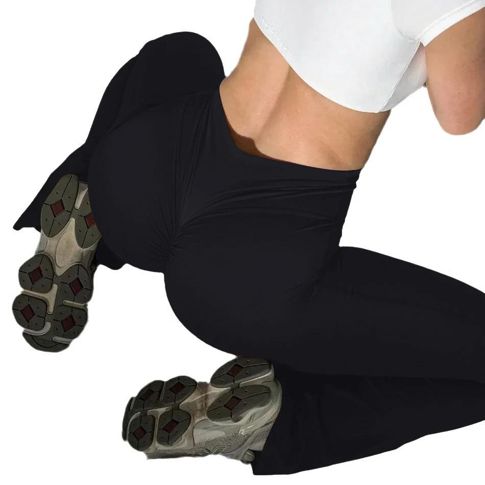 Taille haute entraînement Yoga Leggings Fitness bout à bout Scrunch fesses sport pantalons de gymnas