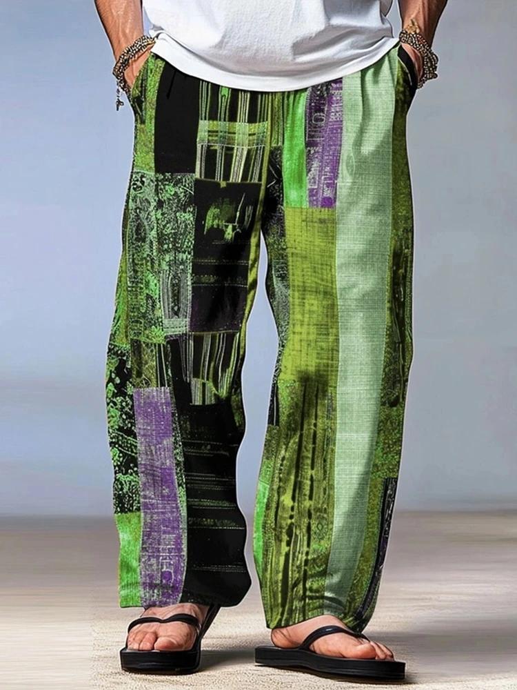 Pantalons pour hommes pantalons d'été pantalons de plage cordon taille élastique impression 3D rayur