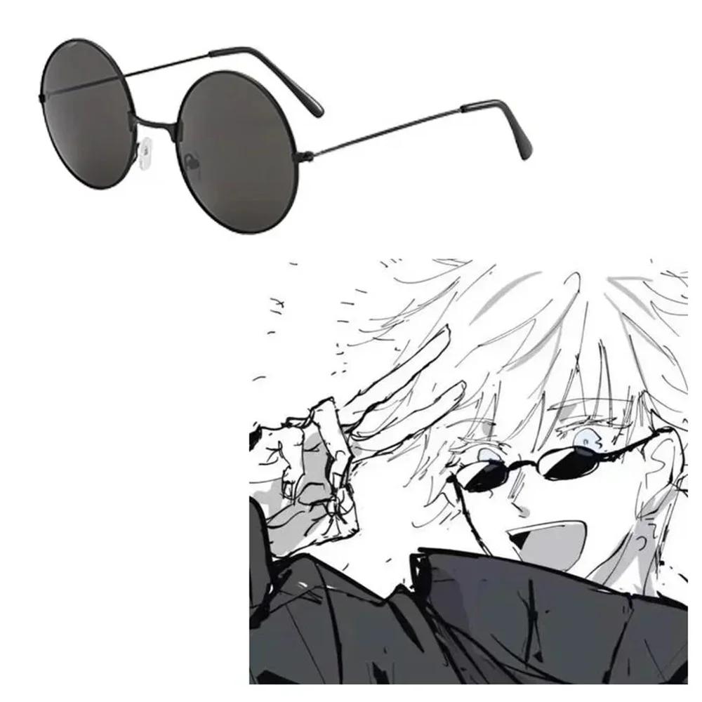Anime gojo satoru lunettes Jujutsu Kaisen Gojo Satoru Cosplay lunettes noires lunettes de soleil de 