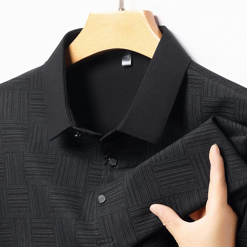 POLO à manches courtes pour hommes, imprimé Business décontracté, à la mode, haut confortable et res