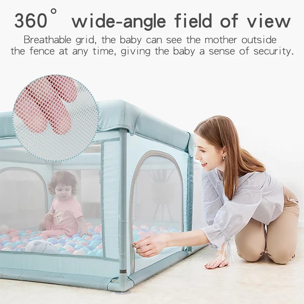 IMBABY-Grand Parc avec Protection en Mousse pour Enfant, Aire de Jeux de Haute Qualité pour Bébé