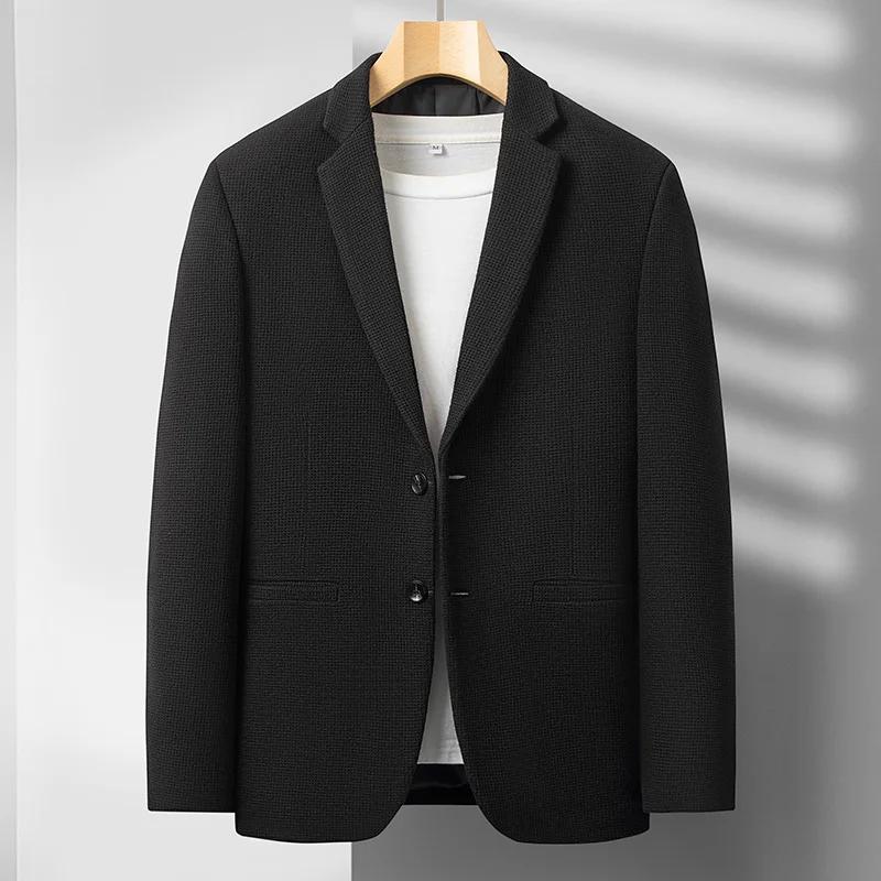 2025 hommes haut de gamme Boutique laine costume décontracté affaires couche de finition mode Gentle