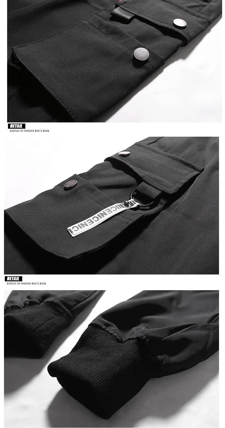 Pantalon Cargo tendance de couleur unie pour hommes, pantalon Cargo à poches multiples à rabat, pant