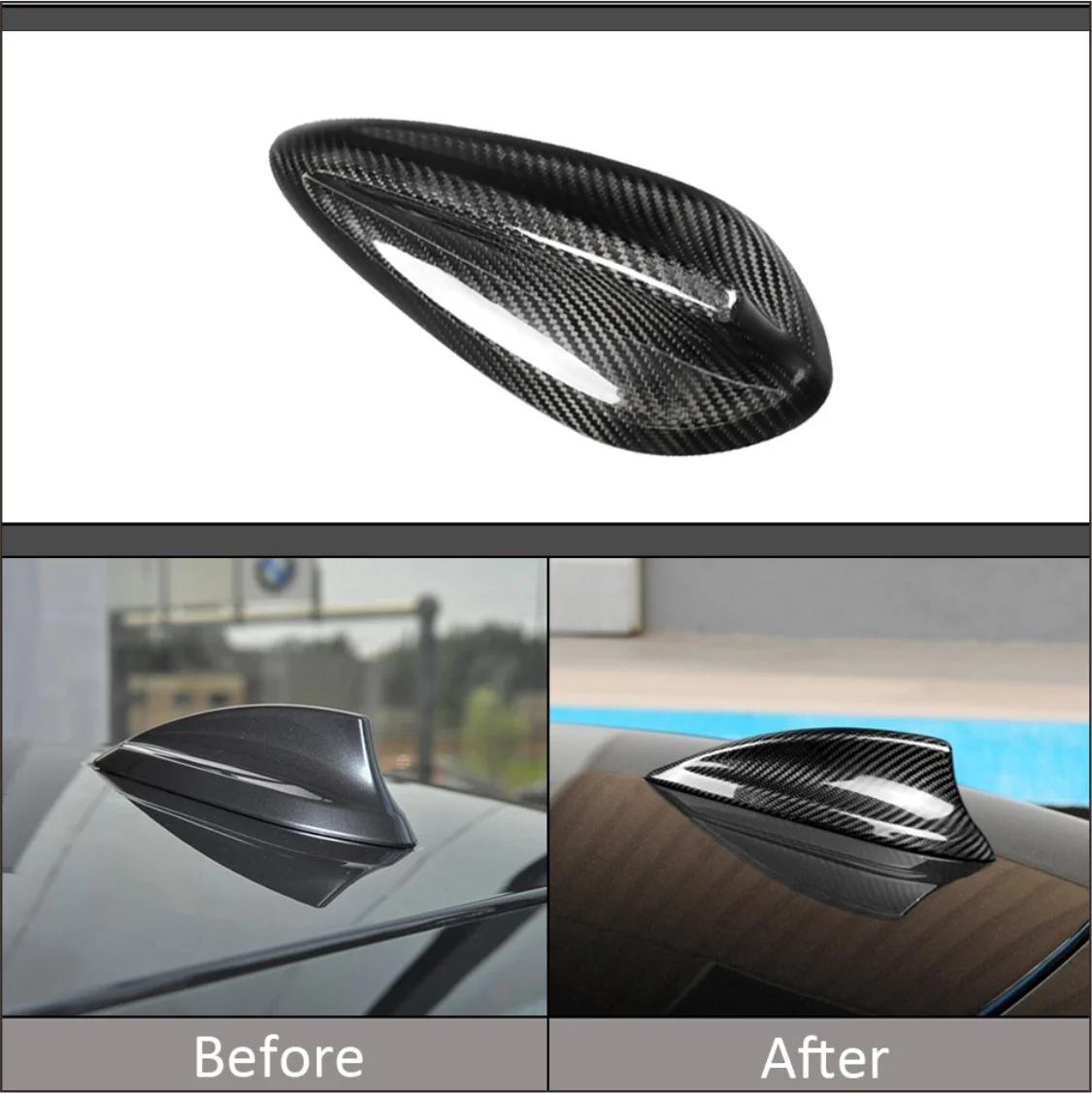 Couvercle d'antenne en Fiber de carbone véritable, pour BMW M2 M3 M4 12345 série 7 X1 X3 F22 F30 F34
