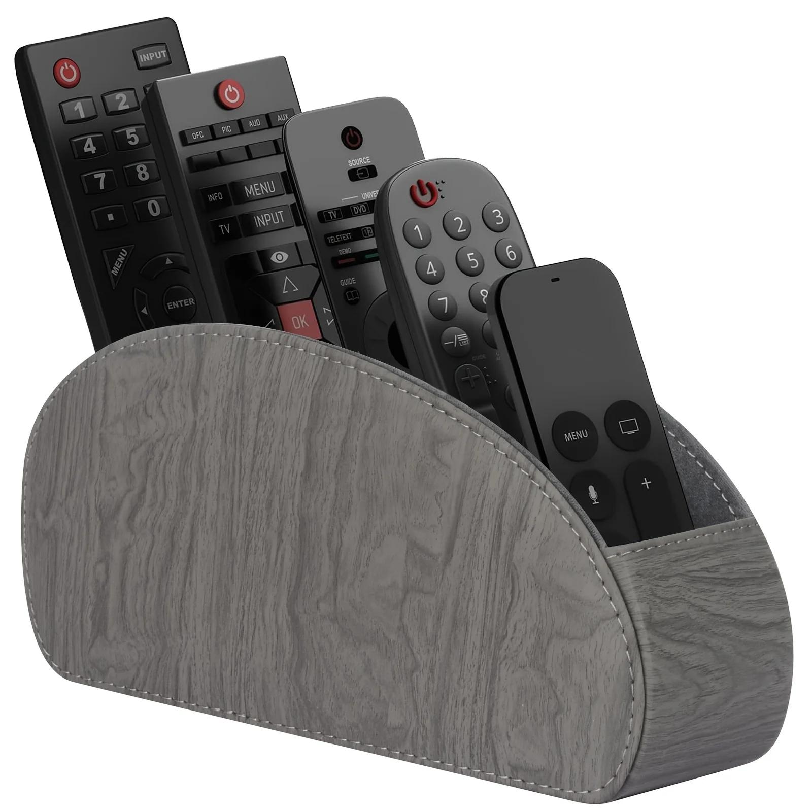 Support de télécommande en cuir PU, 5 compartiments, organisateur multi-appareils pour TV/DVD/Blu-Ra