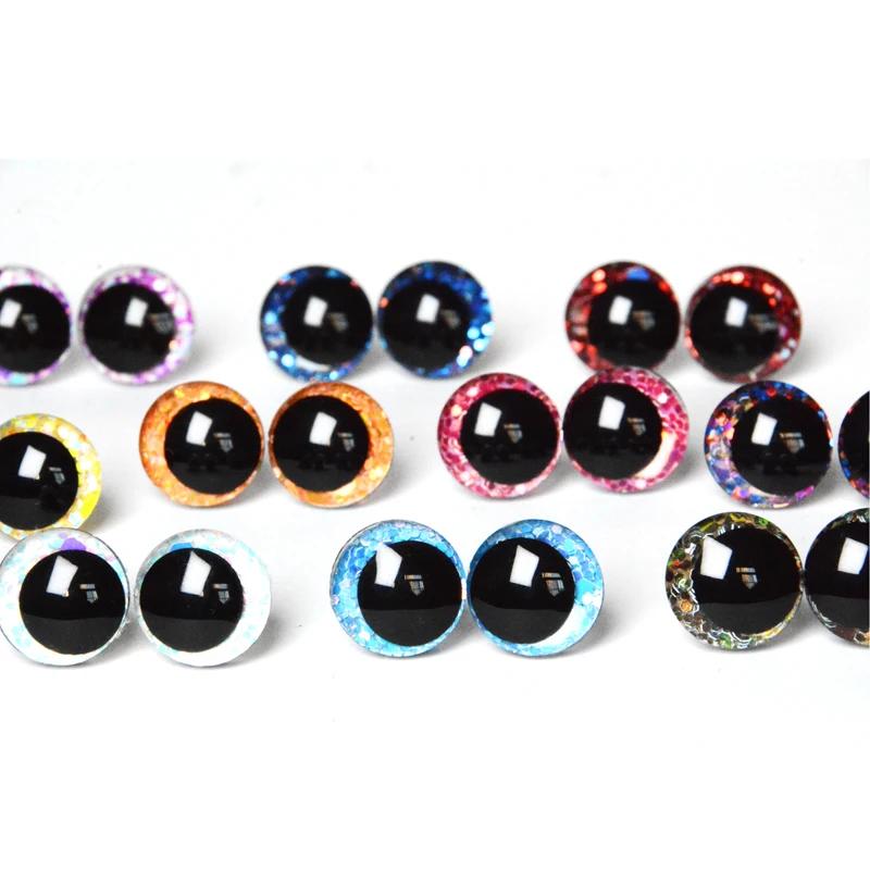 20 pièces nouveaux yeux étranges 16mm 18mm 20mm 25mm 30mm 3D dessin animé paillettes jouet yeux de s
