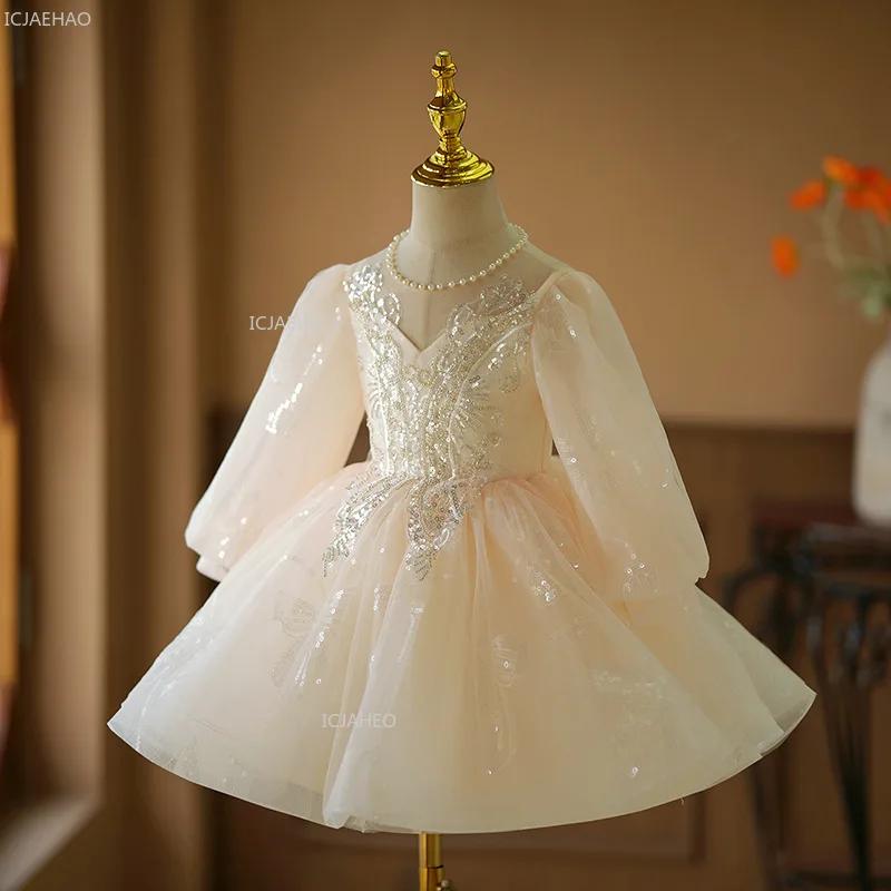 Robe de princesse pour bébés filles, robe de demoiselle d'honneur, robe bouffante pour mariage, spec