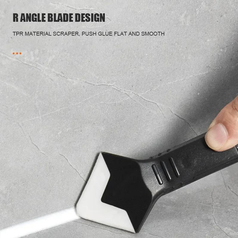 Spatule en Silicone 5 en 1, outil de nettoyage de vitres, dissolvant lisse, raclette, organisateur d