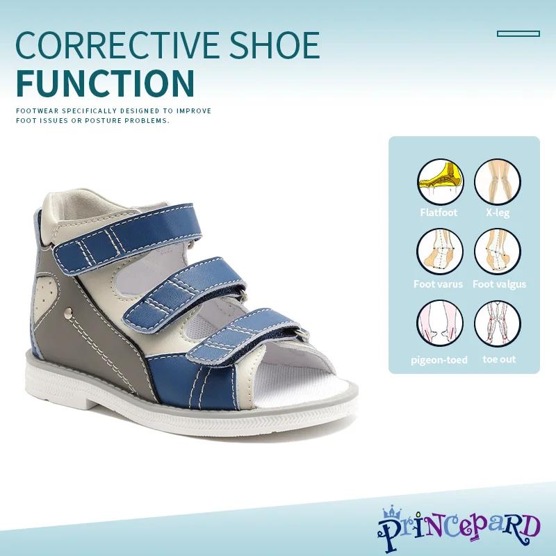 Sandales d'été pour enfants, chaussures orthopédiques 4 roues motrices, soutien de la voûte plantair