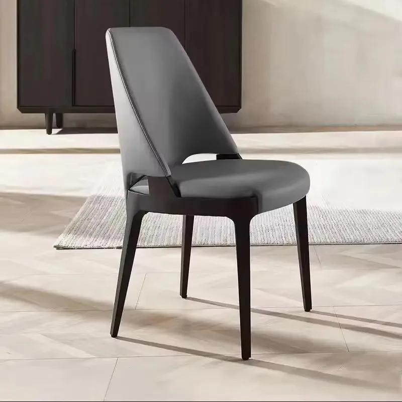 Chaises de salle à manger de luxe modernes, confortables et ergonomiques, en cuir, de styliste, Ense