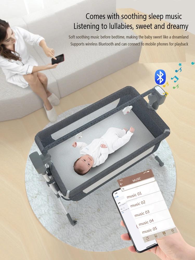 Berceau électrique, berceau et lit bébé pour nouveau-nés, berceau mobile, à bascule, intelligent et 