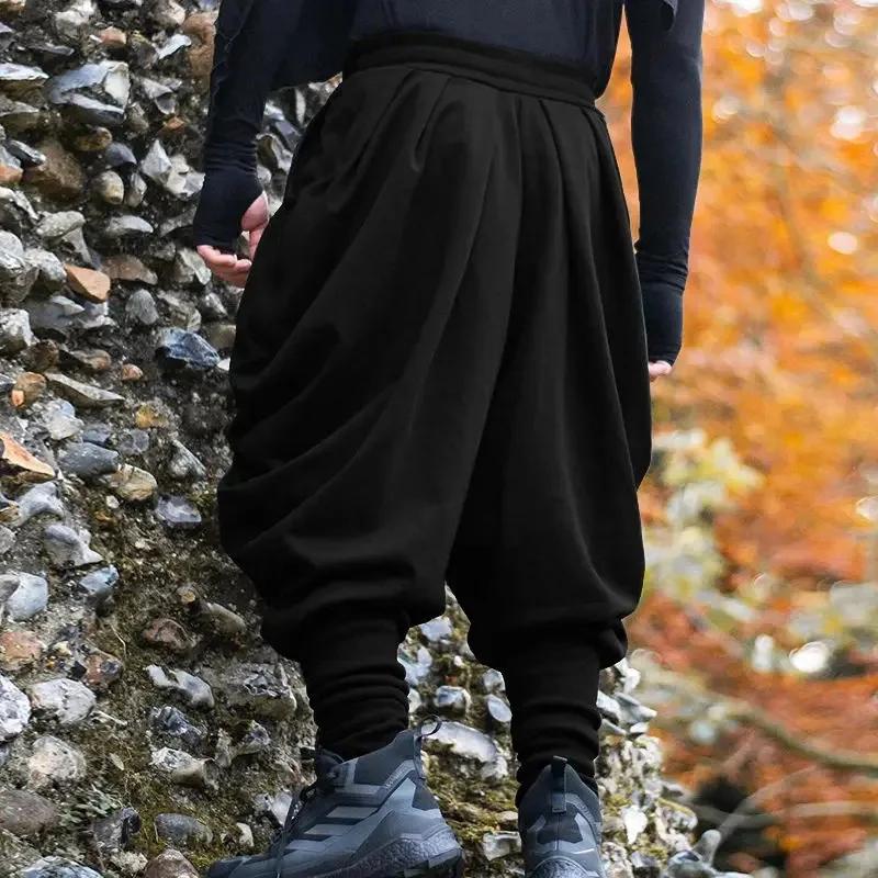 Pantalon de jogging ample pour homme, style streetwear, couleur unie, cordon de serrage, pantalon de
