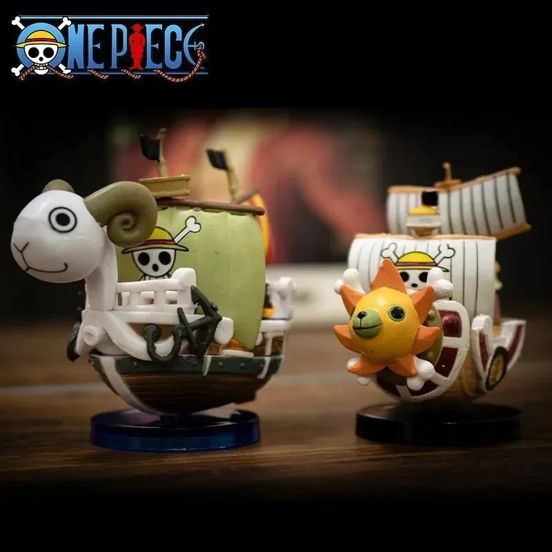 Une pièce 7 cm Anime navire Figure Luffy modèle jouet Super mignon Mini bateau THOUSANDSUNNY aller j