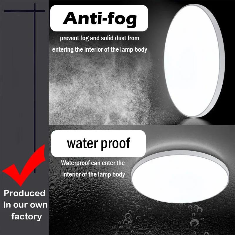 Plafonnier Led rond étanche pour salle de bain, cuisine, 30W 40W, pour salon, balcon, toilettes, 110