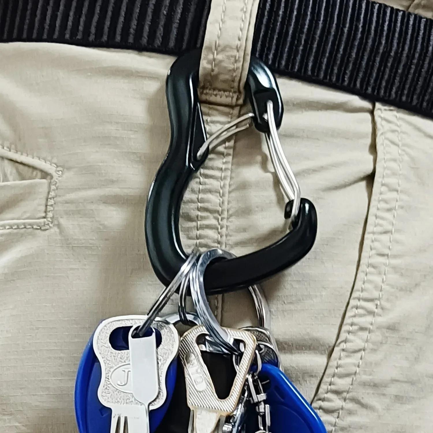 Mousqueton en aluminium Durable, force de 800kg, pour balançoire extérieure, voyage, sac à dos, mous