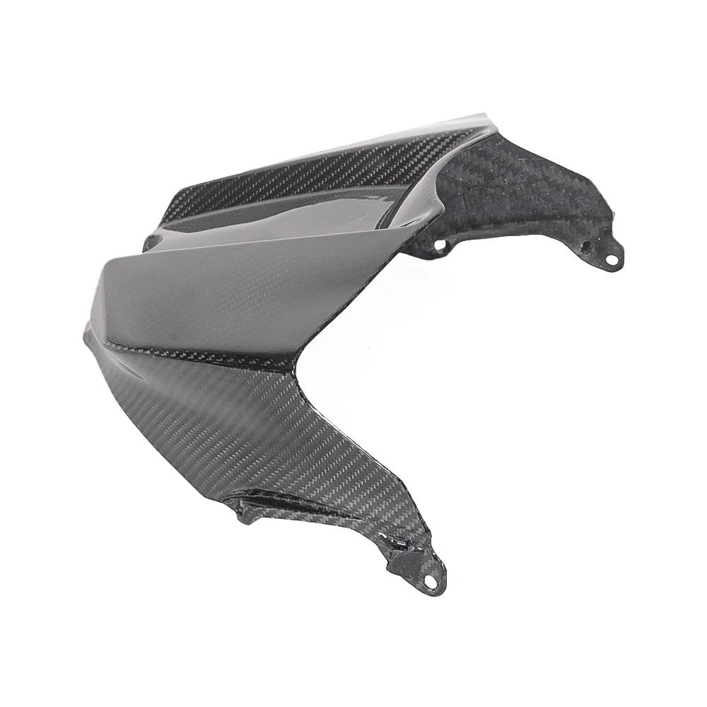 Couvercle avant de réservoir d'essence en Fiber de carbone véritable, boîte à Air, protection du car