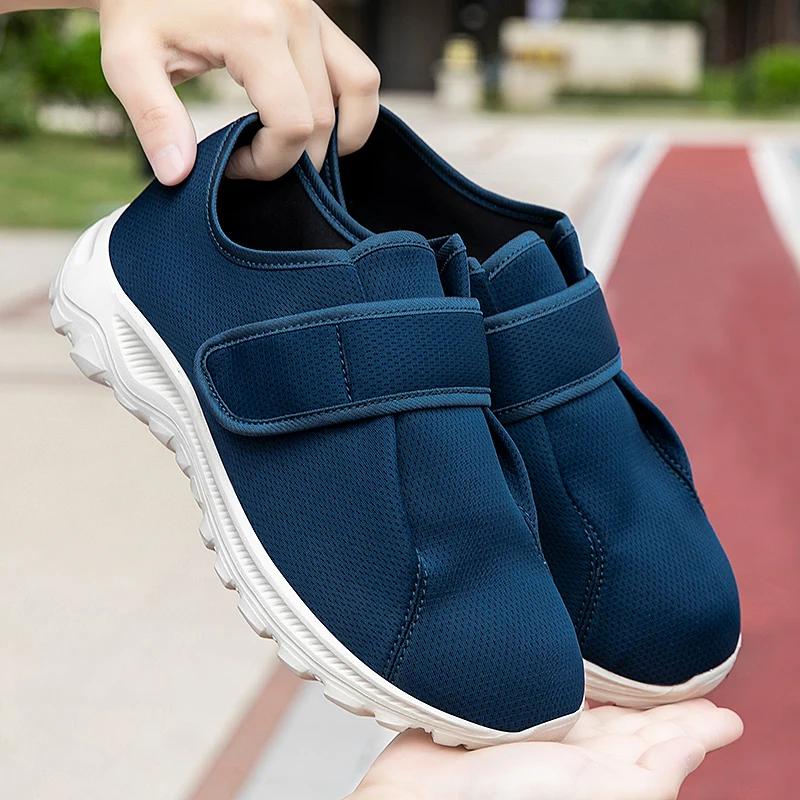 Chaussures orthopédiques extra larges à enfiler facilement pour diabétiques, idéales pour les pieds 