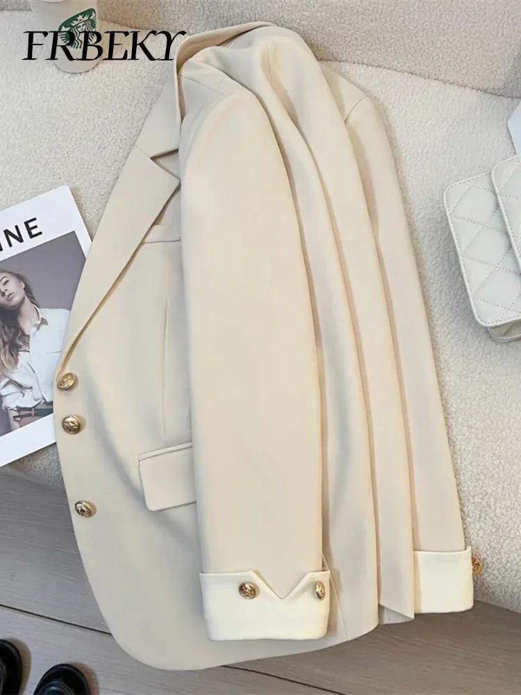 Blazer femme mode coréenne printemps automne nouvelle couleur unie costume veste loisirs tempérament