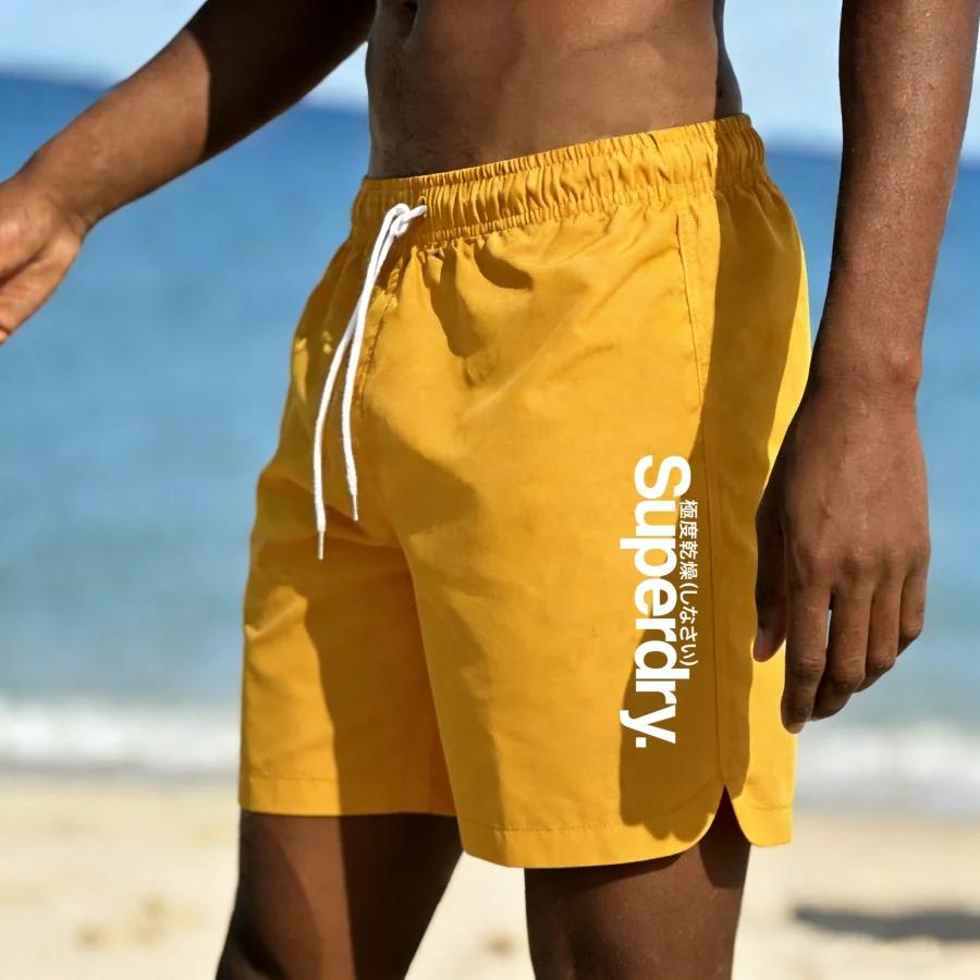 Shorts de plage imprimés pour hommes 2026, séchage rapide, respirants, amples, pour la natation et l