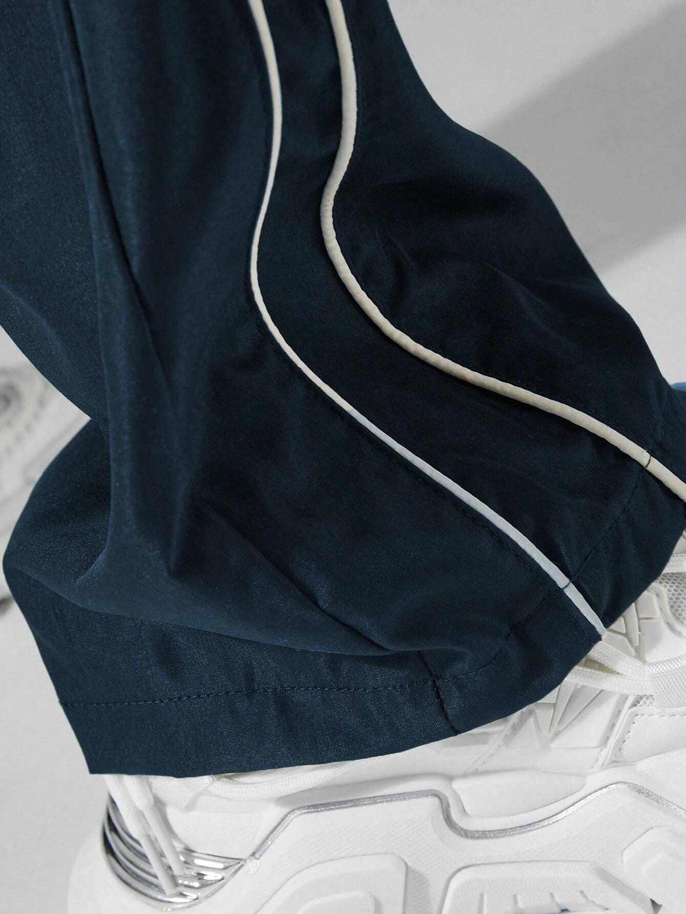 Pantalon de Surintendant Décontracté Respirant pour Homme, Couleur Unie, Droit, à la Mode, Streetwea