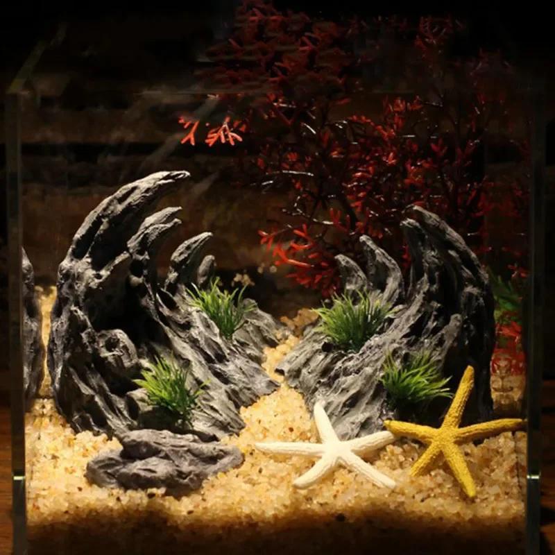 Décoration d'aquarium en résine, simulation de canyon, roches d'acario pour décoration de poissons d