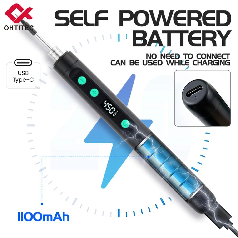 Fer à souder sans fil JCD Portable 180-450 ° Kit de soudage USB-5134 avec batterie intégrée à tempér