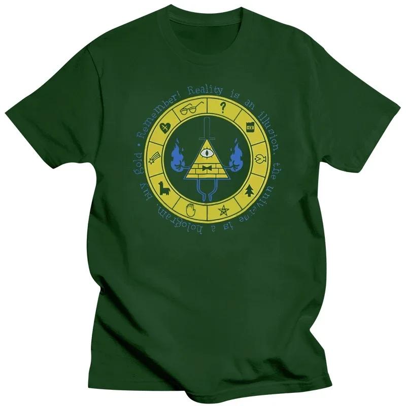 Neu Gravity Fall Bill Cipher Zodiac Wheel Logo T-Shirt S-3XL Cool Tee Shirt