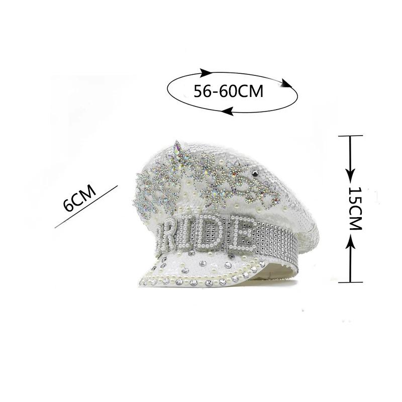 Chapeau militaire de luxe pour femmes, chapeau de luxe à paillettes brûlantes, capitaine sergent, st