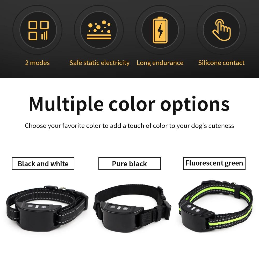 Collier Anti-aboiement automatique pour chien, colliers d'entraînement rechargeables par USB, sécuri