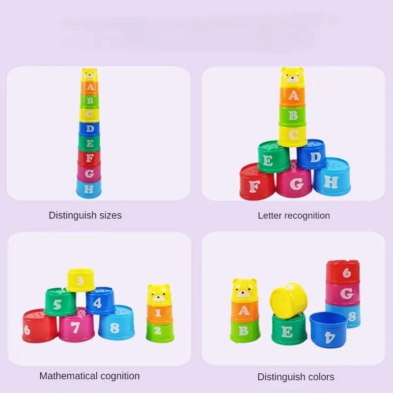 Enfant cerveau réponse bataille pli tasse main vitesse compétition pli tasse bébé pile jeu éducation