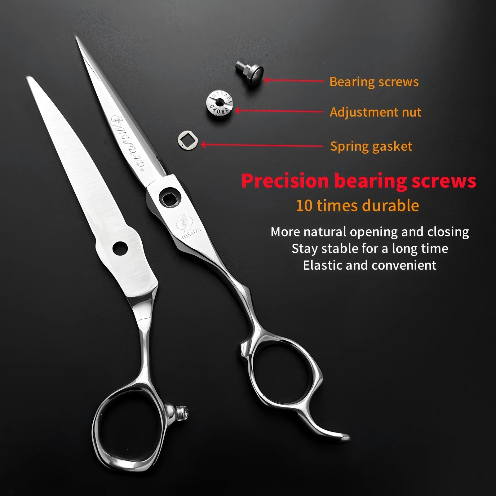 Ciseaux de barbier ciseaux de coiffure professionnels 6.0/6.5/7.0 pouces matériau VG10 ciseaux de co