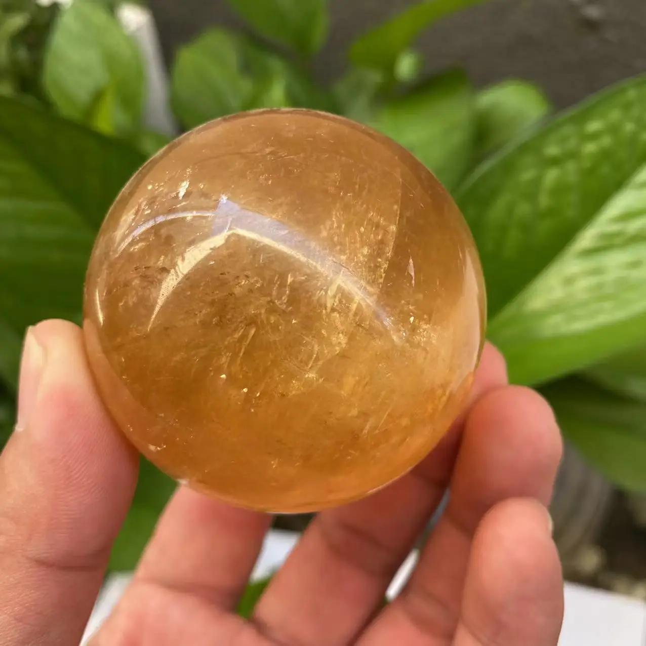 Sphère de cristal de quartz de calcite naturelle, pierre précieuse de guérison, décoration d'intérie