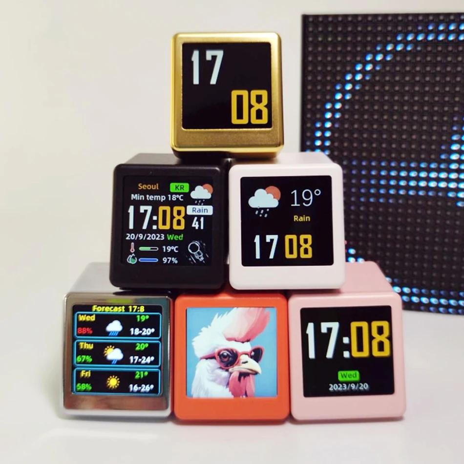 Horloge de Station de prévision météo WIFI intelligente de taille MINI pour la décoration de bureau 
