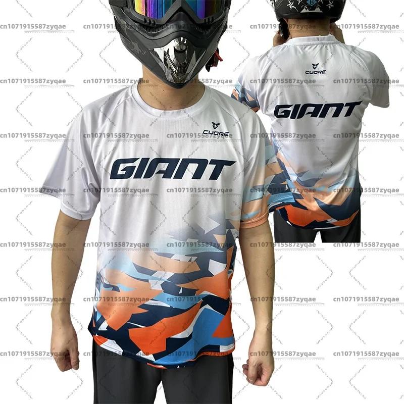 Maillot de vélo de Motocross géant vtt, T-Shirt de descente à tir réel, maillot à manches longues po