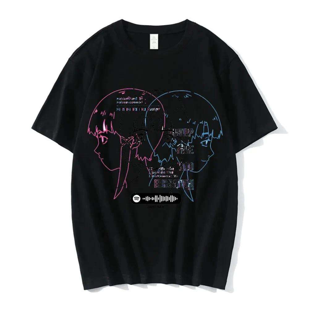 Anime expériences en série Lain T-Shirt hommes femmes graphique t-shirts unisexe Iwakura Manga fille
