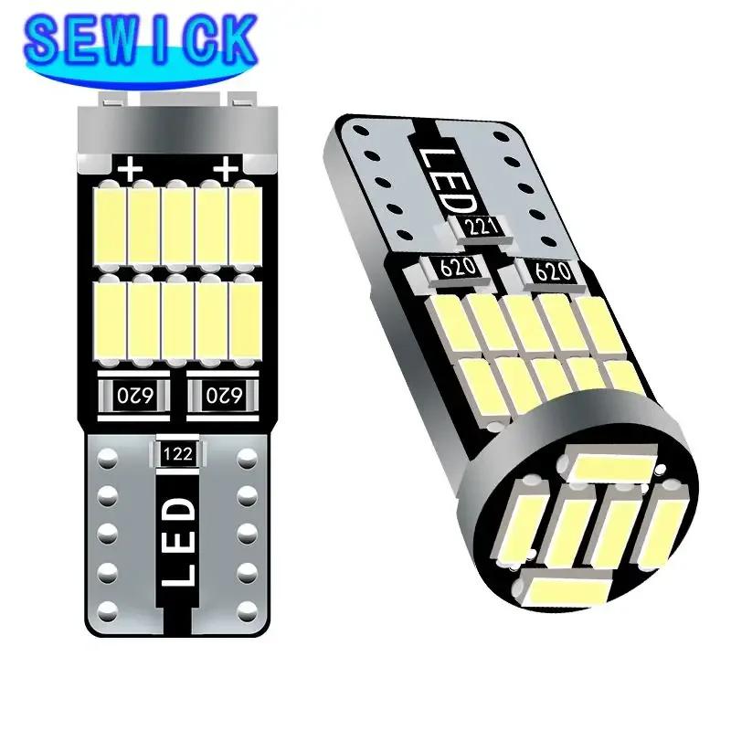 100 pièces T10 W5W 194 501 Led Canbus sans erreur voiture intérieur lumière T10 26SMD 4014 puce blan