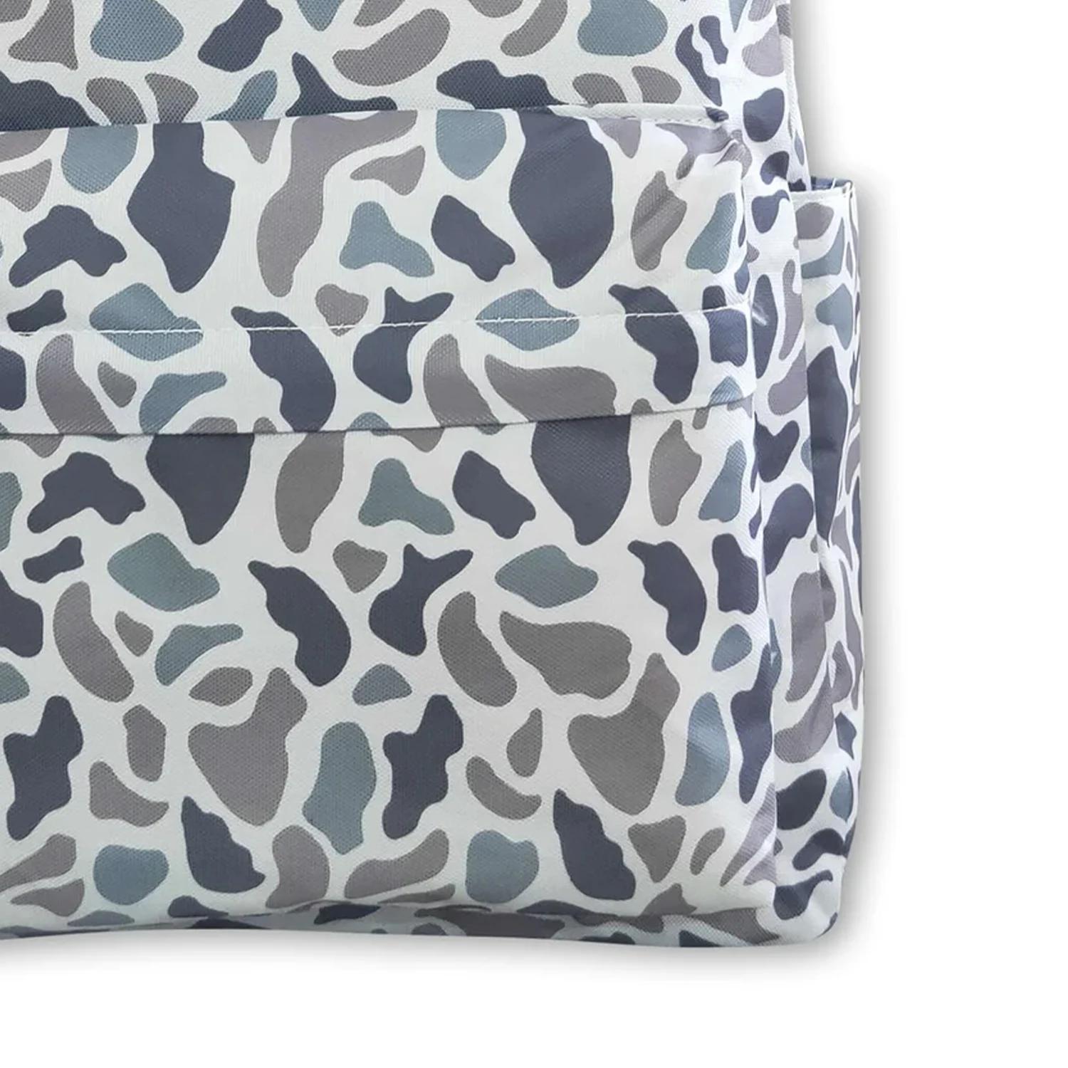 Sac à dos camouflage gris pour bébés et enfants garçons, avec fermeture éclair