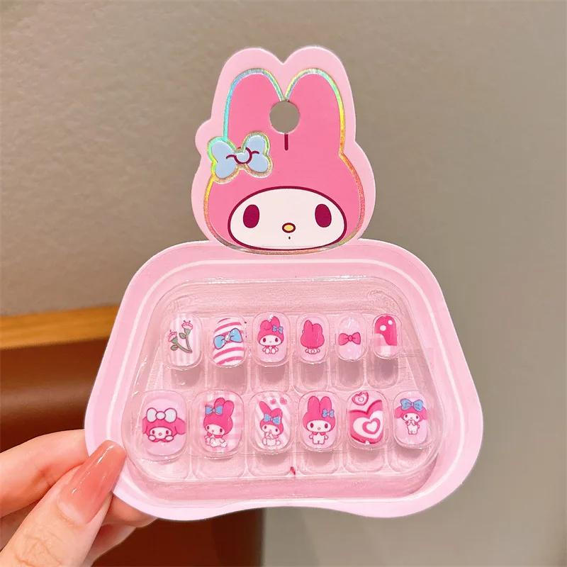 Accessoire de dessin animé Kawaii Hello Kitty avec nail art, décoration de main raffinée avec armure