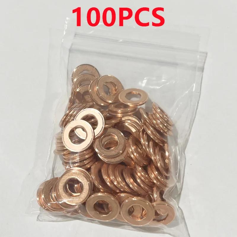 Buse d'injecteur en cuivre, 100 pièces, rondelle F00VC17504 F00VC17503 F00VC17502, joint de pulvéris