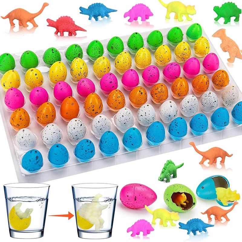 Mini œuf de dinosaure à couver, 10/20/60 pièces, œufs craquelés colorés, jouets amusants pour enfant
