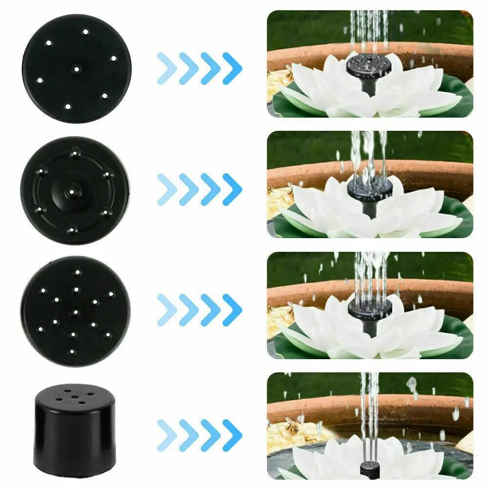 Mini fontaine à eau solaire flottante en forme de Lotus, décoration d'étang, cascade, bain d'oiseaux