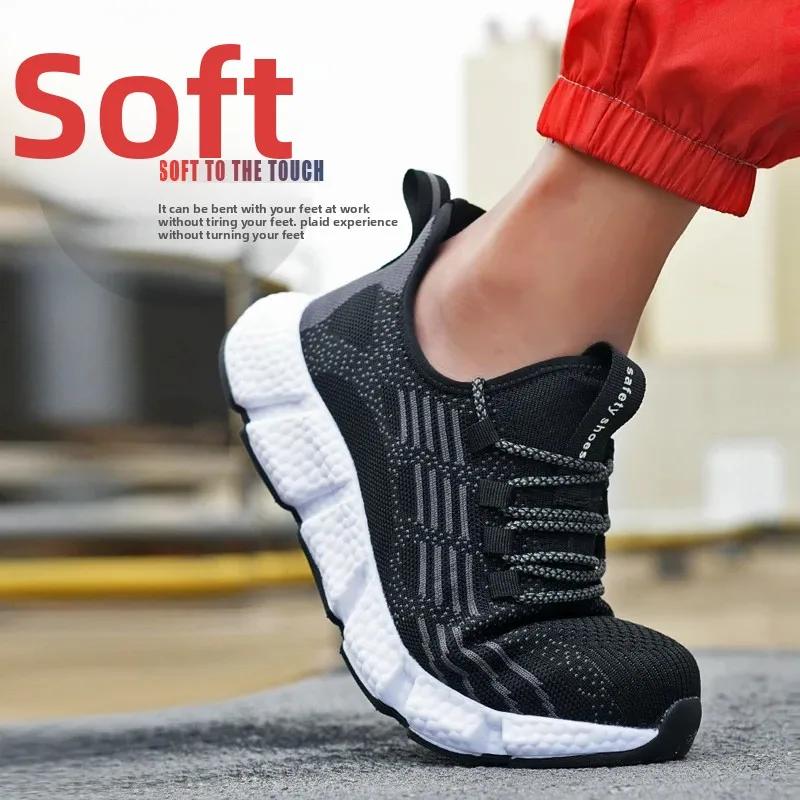 Chaussures de sécurité de travail pour hommes, baskets de travail Anti-écrasement et Anti-perforatio