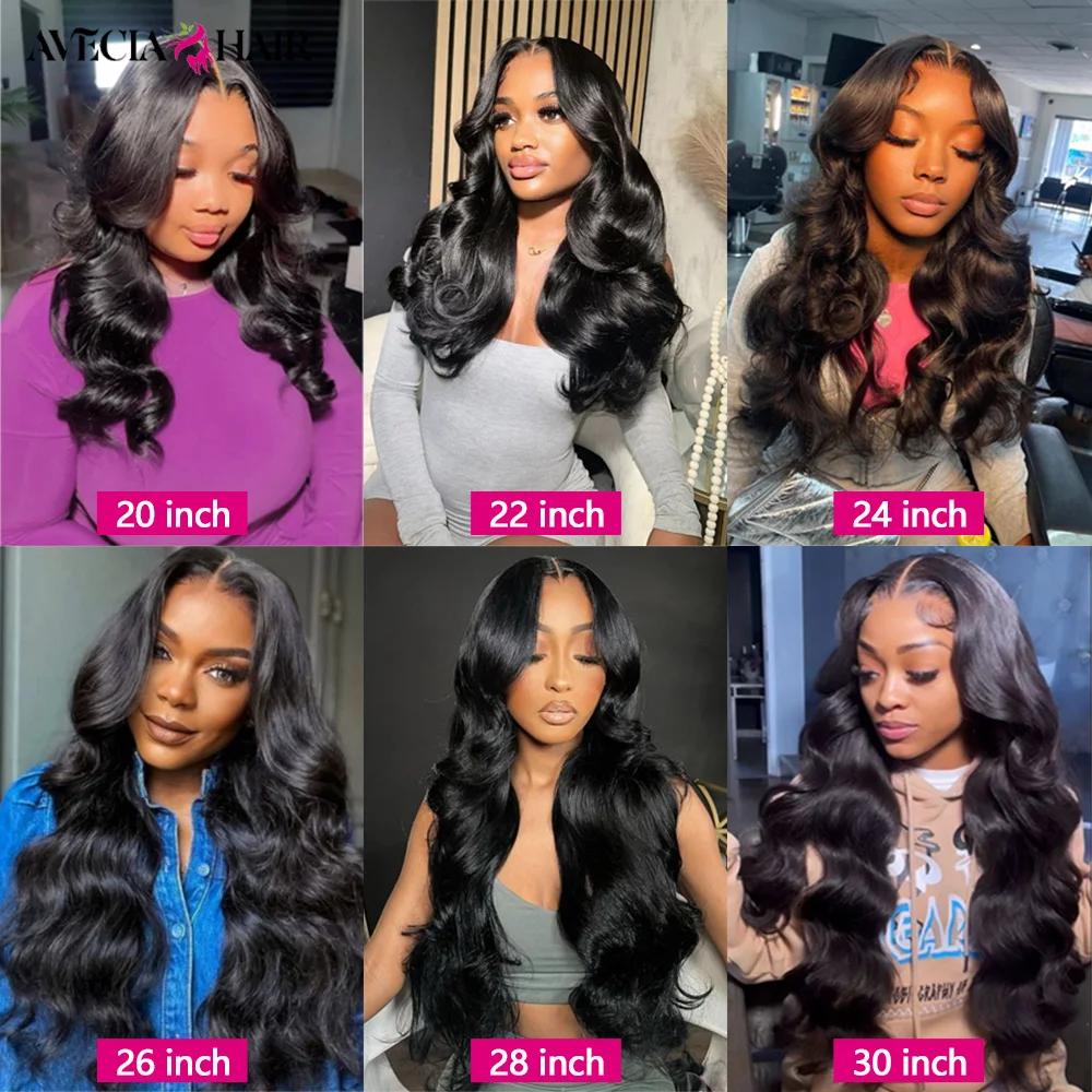 AVECIA-Mèches Indiennes Ondulées 100% Naturelles pour Femme, Extensions de Cheveux Humains Bruts, Qu