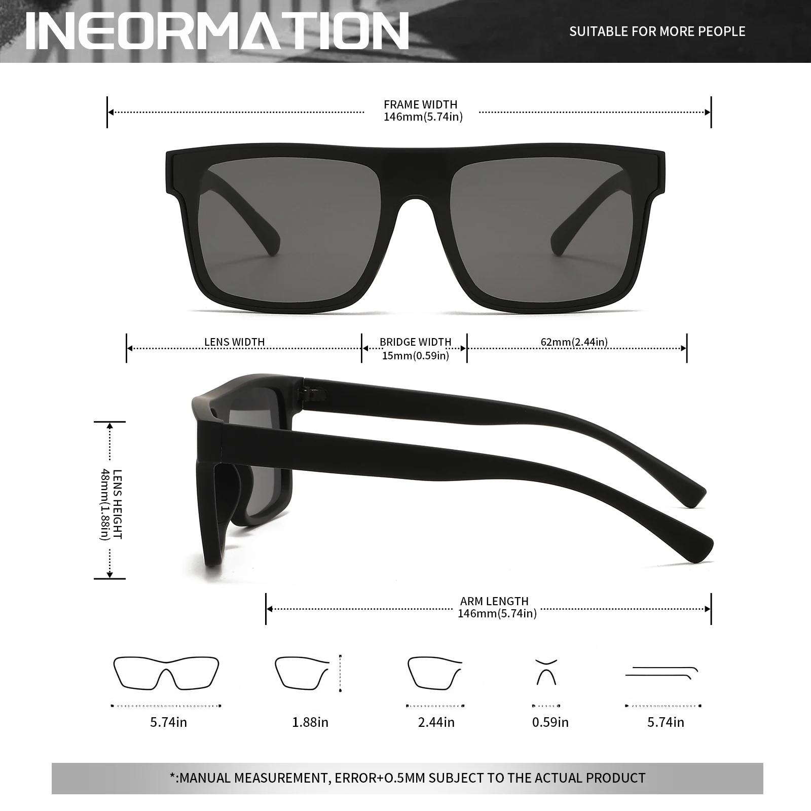 Lunettes de soleil de sport carrées classiques à la mode – Temples à motifs, unisexe pour le cyclism
